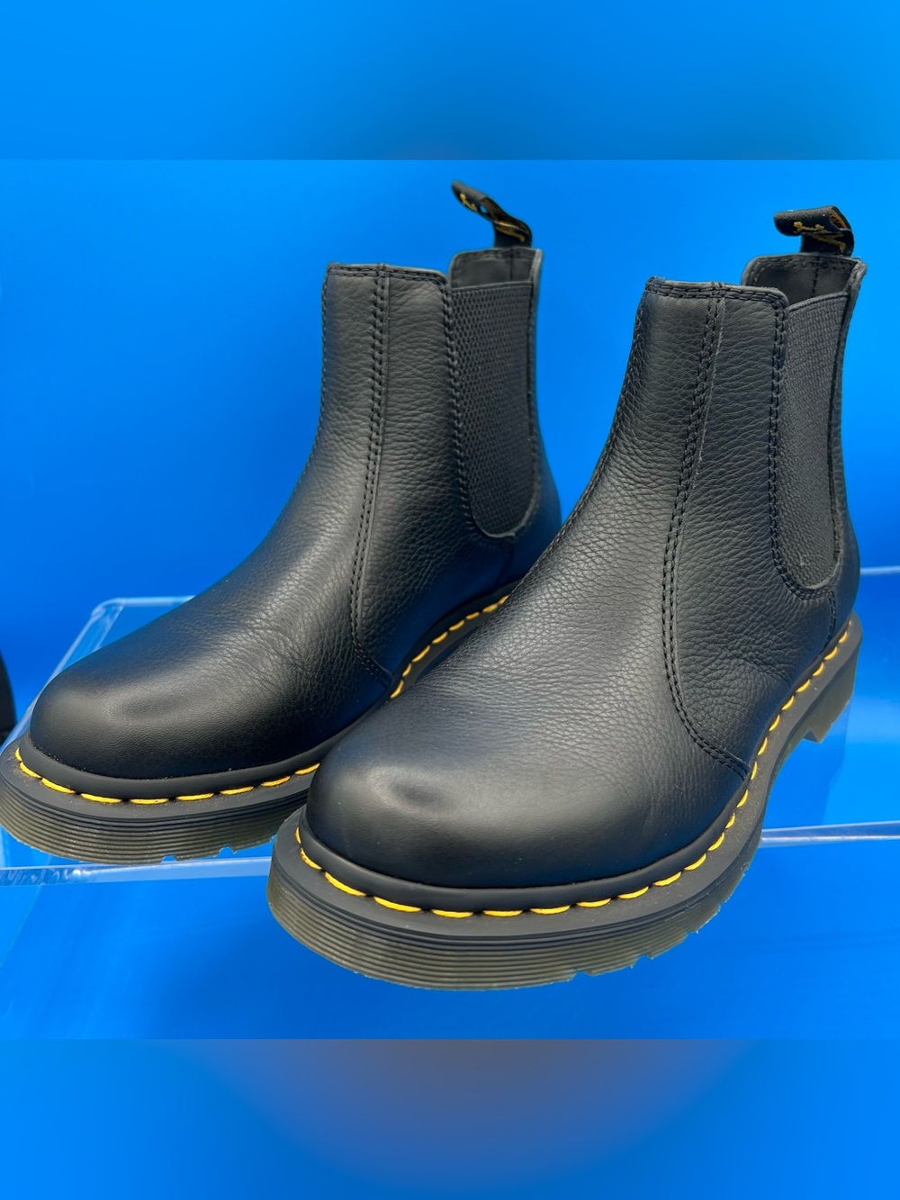 Dr. Martens 2976 Virginia Leather Black Chelsea Boots , Women’s 9
